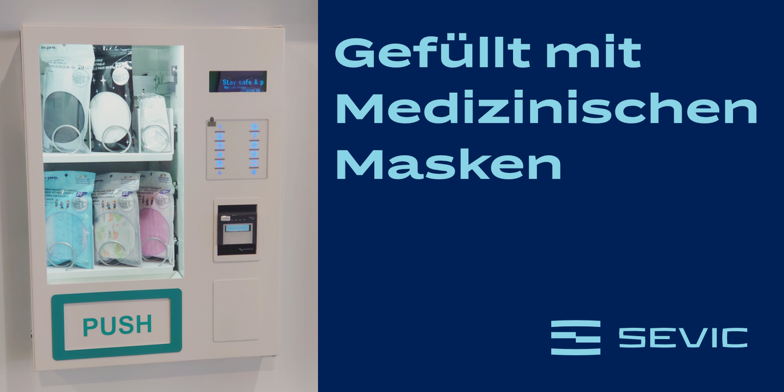 Verkaufsautomat mit Masken Maskenautomat Automat 